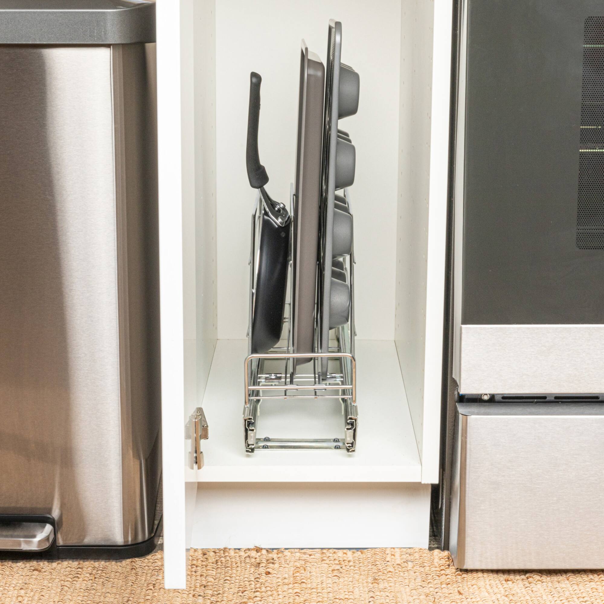 Household Essentials Glidez Chrome-Plated Steel Slide-Out Storage Organizer